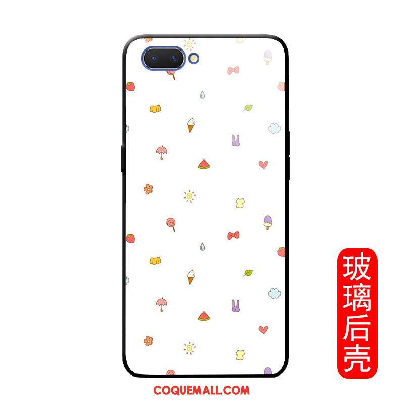 Étui Oppo A5 Fraise Tendance Miroir, Coque Oppo A5 Personnalité Rose