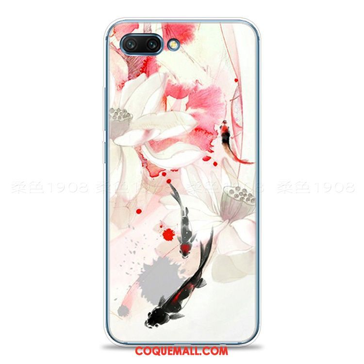 Étui Oppo A5 Gaufrage Rose Téléphone Portable, Coque Oppo A5 Incassable Vintage