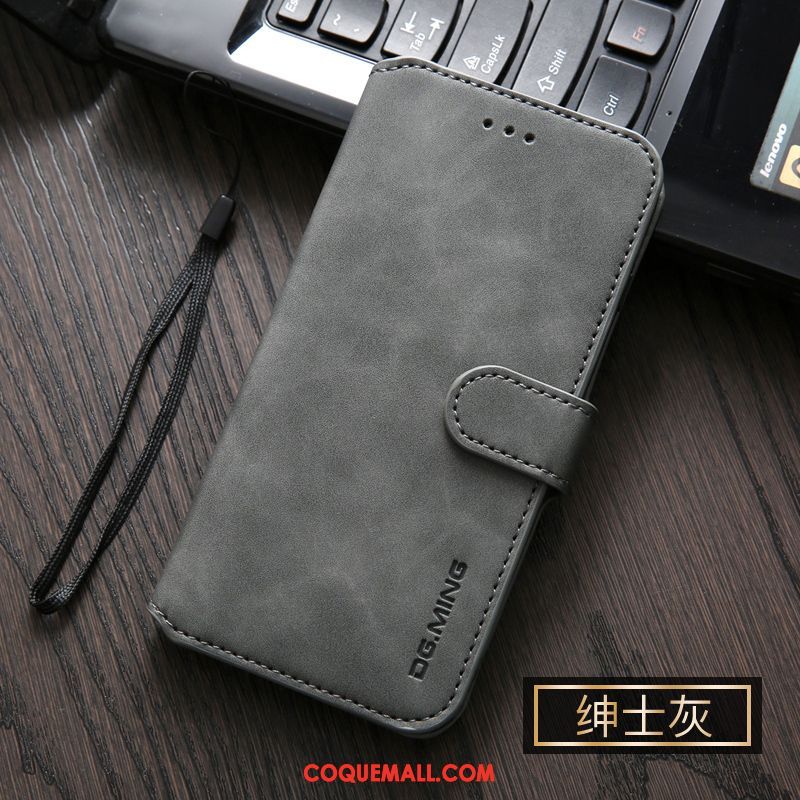 Étui Oppo A5 Incassable Rouge Étui En Cuir, Coque Oppo A5 Cuir Véritable Protection