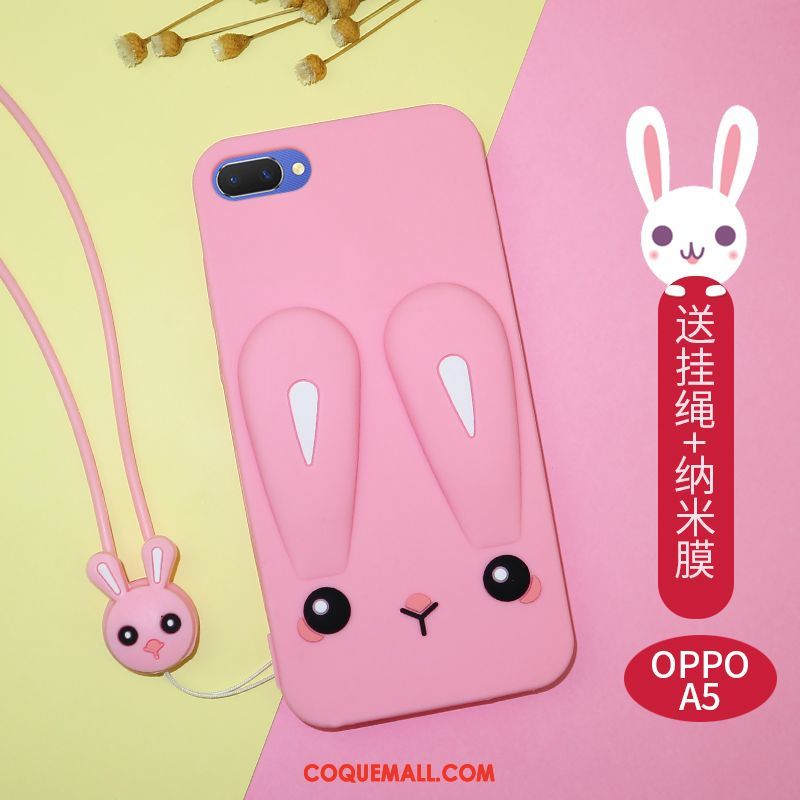 Étui Oppo A5 Incassable Silicone Téléphone Portable, Coque Oppo A5 Net Rouge Créatif