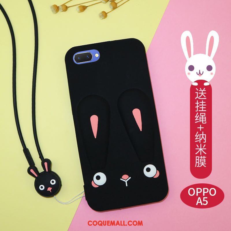 Étui Oppo A5 Incassable Silicone Téléphone Portable, Coque Oppo A5 Net Rouge Créatif