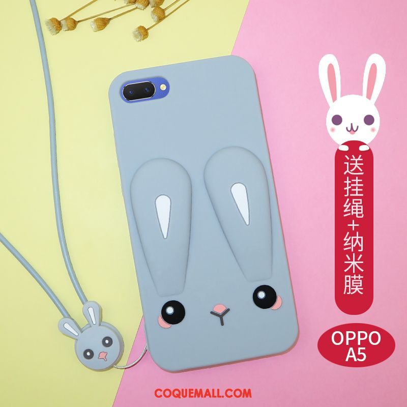 Étui Oppo A5 Incassable Silicone Téléphone Portable, Coque Oppo A5 Net Rouge Créatif