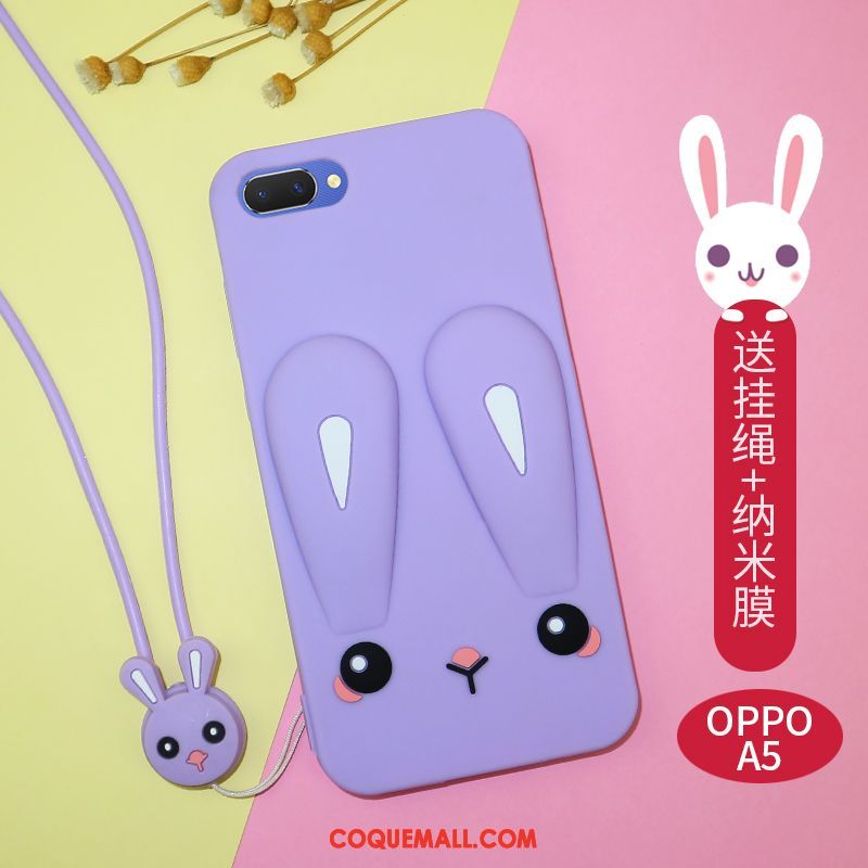 Étui Oppo A5 Incassable Silicone Téléphone Portable, Coque Oppo A5 Net Rouge Créatif