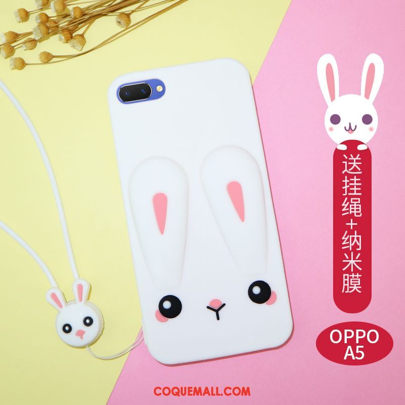 Étui Oppo A5 Incassable Silicone Téléphone Portable, Coque Oppo A5 Net Rouge Créatif