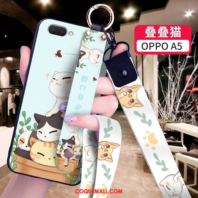 Étui Oppo A5 Incassable Tout Compris Charmant, Coque Oppo A5 Silicone Dessin Animé