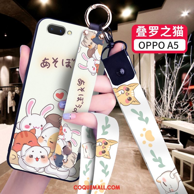 Étui Oppo A5 Incassable Tout Compris Charmant, Coque Oppo A5 Silicone Dessin Animé