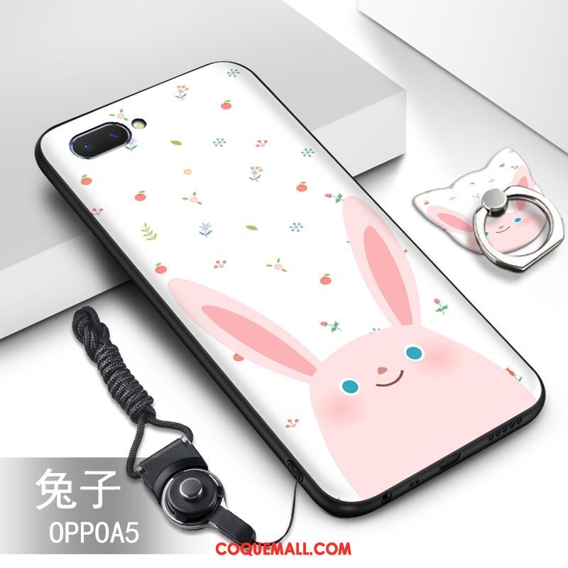 Étui Oppo A5 Légère Délavé En Daim Créatif, Coque Oppo A5 Protection Personnalité