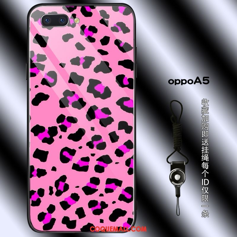 Étui Oppo A5 Léopard Personnalité Charmant, Coque Oppo A5 Téléphone Portable Créatif