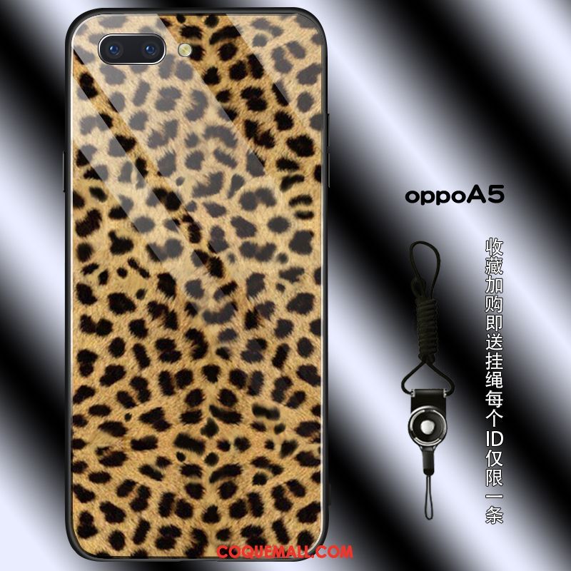 Étui Oppo A5 Léopard Personnalité Charmant, Coque Oppo A5 Téléphone Portable Créatif