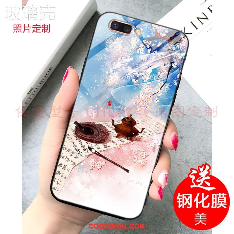 Étui Oppo A5 Miroir Style Chinois Téléphone Portable, Coque Oppo A5 Fluide Doux Personnalisé