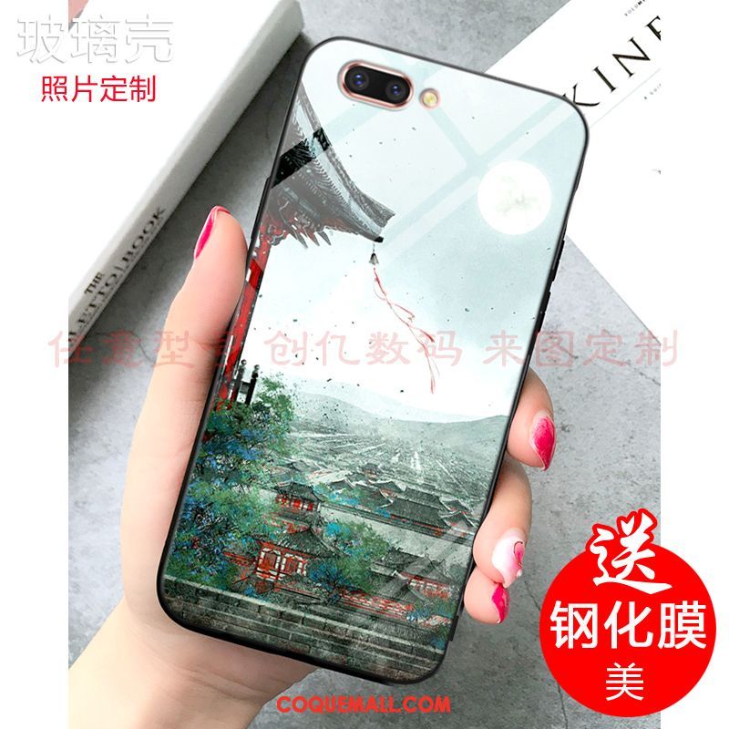 Étui Oppo A5 Miroir Style Chinois Téléphone Portable, Coque Oppo A5 Fluide Doux Personnalisé