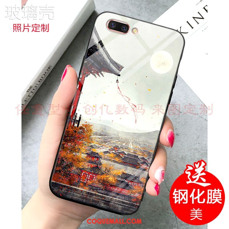 Étui Oppo A5 Miroir Style Chinois Téléphone Portable, Coque Oppo A5 Fluide Doux Personnalisé