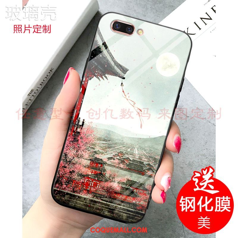 Étui Oppo A5 Miroir Style Chinois Téléphone Portable, Coque Oppo A5 Fluide Doux Personnalisé