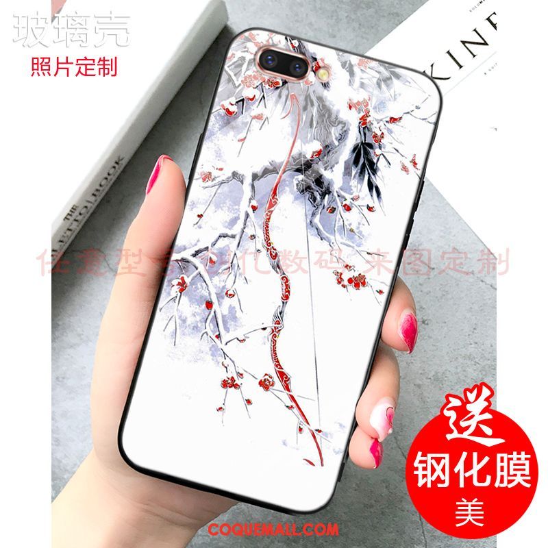 Étui Oppo A5 Miroir Style Chinois Téléphone Portable, Coque Oppo A5 Fluide Doux Personnalisé