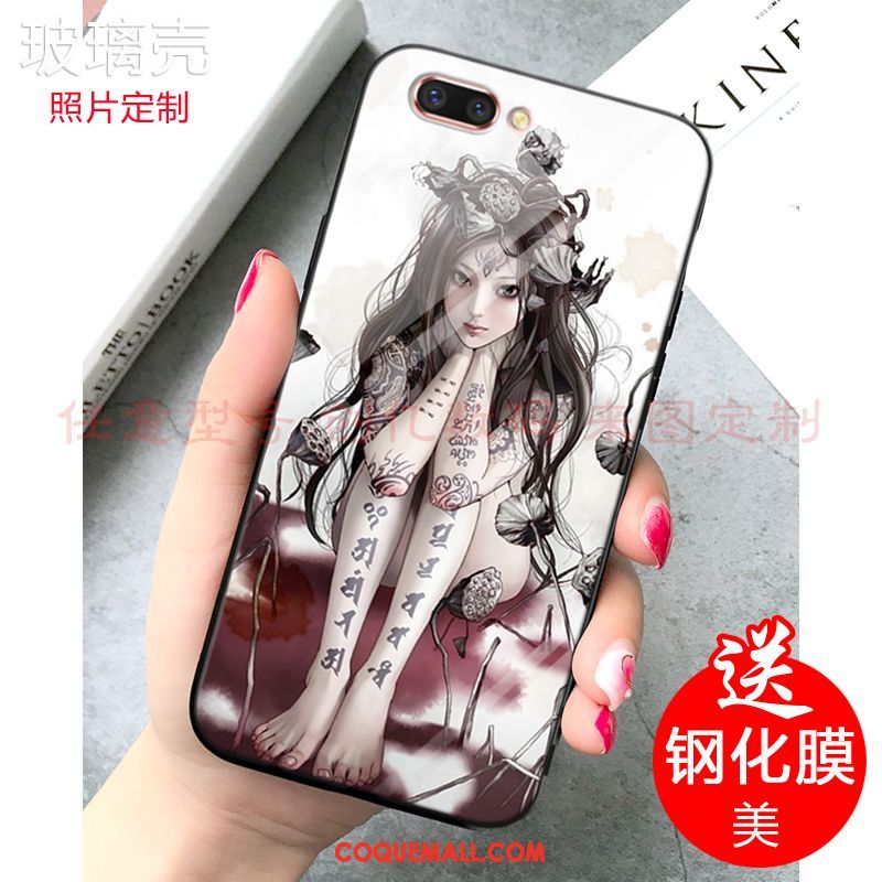 Étui Oppo A5 Miroir Style Chinois Téléphone Portable, Coque Oppo A5 Fluide Doux Personnalisé