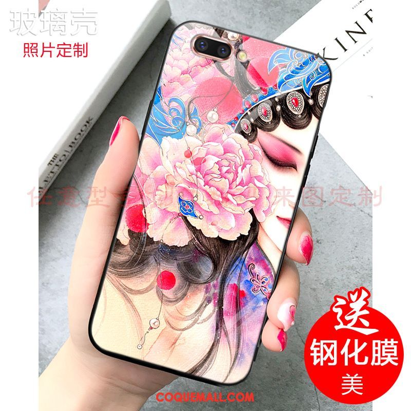 Étui Oppo A5 Miroir Style Chinois Téléphone Portable, Coque Oppo A5 Fluide Doux Personnalisé