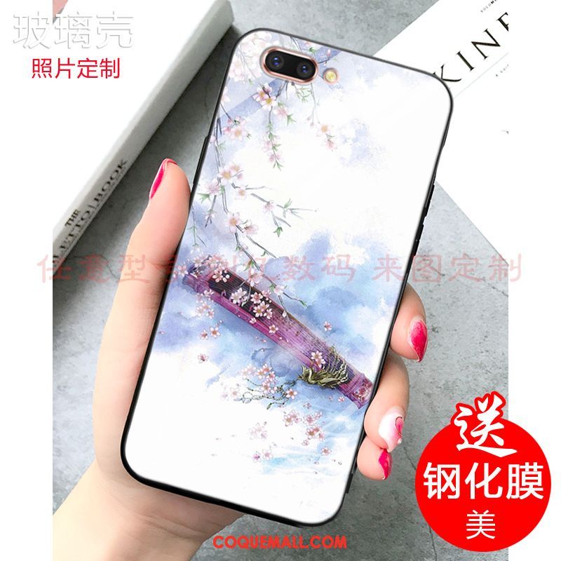 Étui Oppo A5 Miroir Style Chinois Téléphone Portable, Coque Oppo A5 Fluide Doux Personnalisé