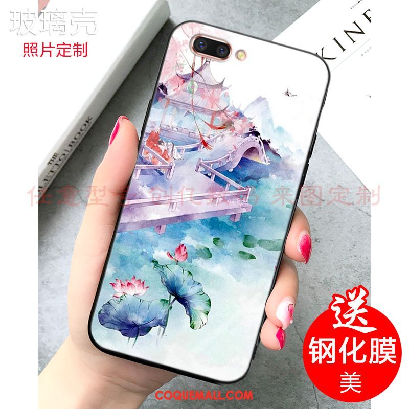 Étui Oppo A5 Miroir Style Chinois Téléphone Portable, Coque Oppo A5 Fluide Doux Personnalisé