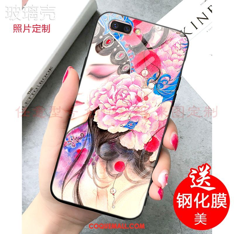 Étui Oppo A5 Miroir Style Chinois Téléphone Portable, Coque Oppo A5 Fluide Doux Personnalisé