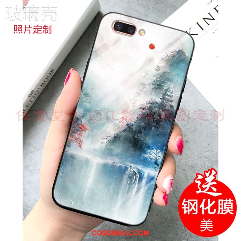 Étui Oppo A5 Miroir Style Chinois Téléphone Portable, Coque Oppo A5 Fluide Doux Personnalisé