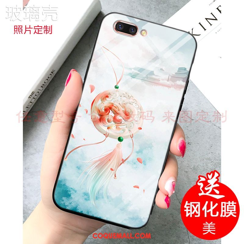 Étui Oppo A5 Miroir Style Chinois Téléphone Portable, Coque Oppo A5 Fluide Doux Personnalisé