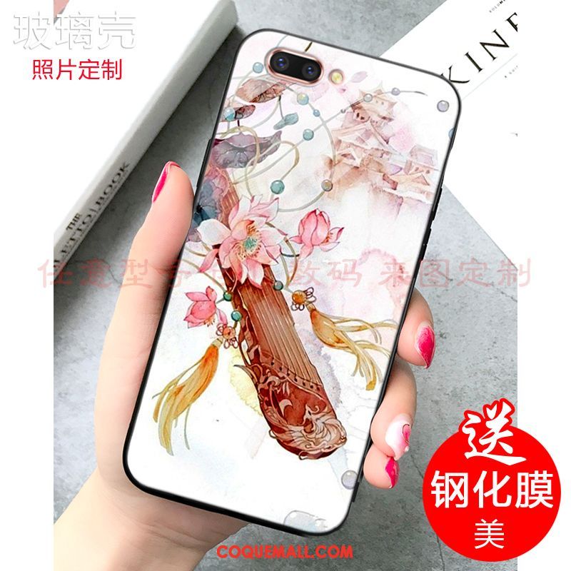 Étui Oppo A5 Miroir Style Chinois Téléphone Portable, Coque Oppo A5 Fluide Doux Personnalisé