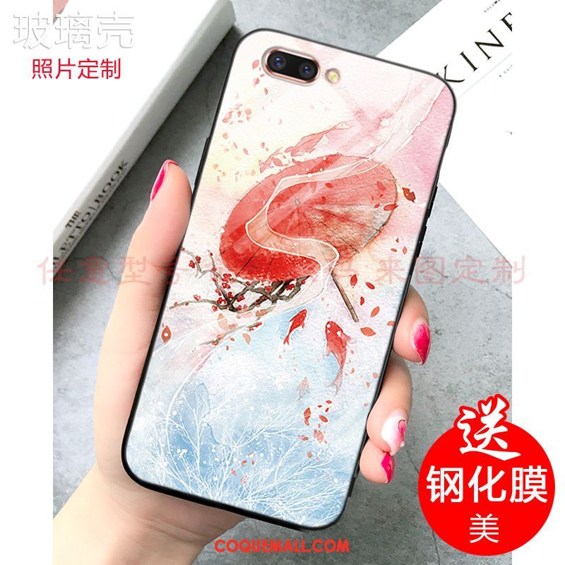 Étui Oppo A5 Miroir Style Chinois Téléphone Portable, Coque Oppo A5 Fluide Doux Personnalisé