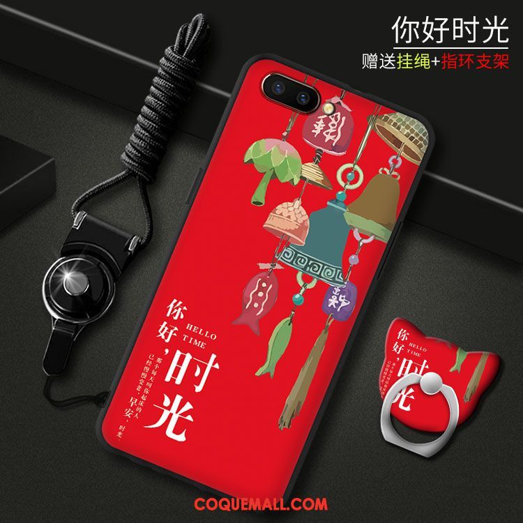 Étui Oppo A5 Mode Téléphone Portable Fluide Doux, Coque Oppo A5 Créatif Rouge