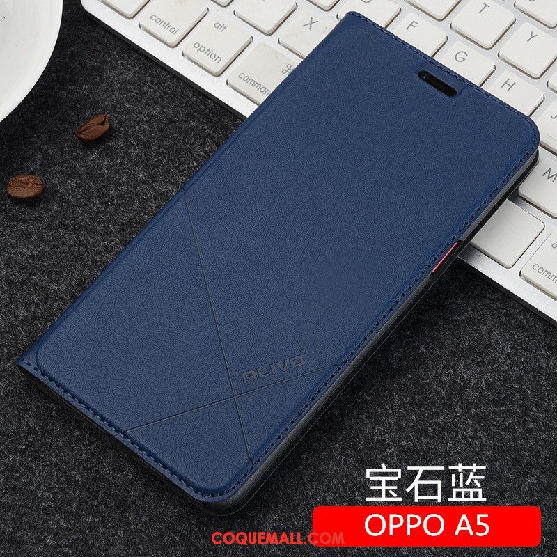 Étui Oppo A5 Noir Créatif Protection, Coque Oppo A5 Tout Compris Téléphone Portable
