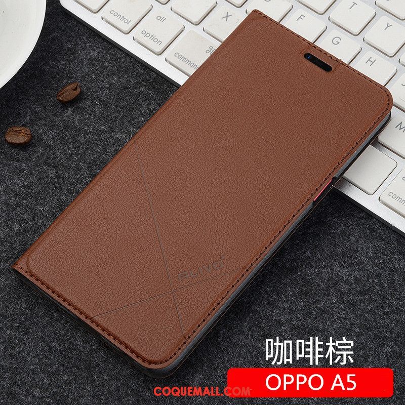 Étui Oppo A5 Noir Créatif Protection, Coque Oppo A5 Tout Compris Téléphone Portable