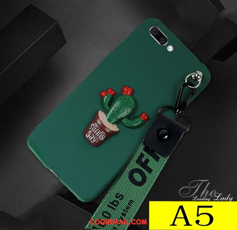 Étui Oppo A5 Protection Délavé En Daim Silicone, Coque Oppo A5 Tout Compris Vert