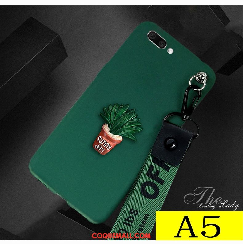 Étui Oppo A5 Protection Délavé En Daim Silicone, Coque Oppo A5 Tout Compris Vert