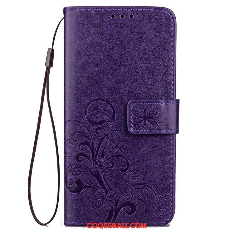 Étui Oppo A5 Protection Violet Tout Compris, Coque Oppo A5 Fluide Doux Étui En Cuir