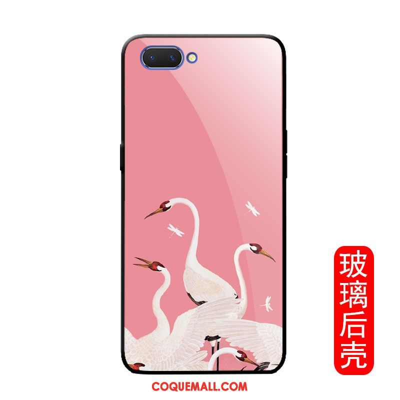 Étui Oppo A5 Silicone Art Verre, Coque Oppo A5 Rouge Protection