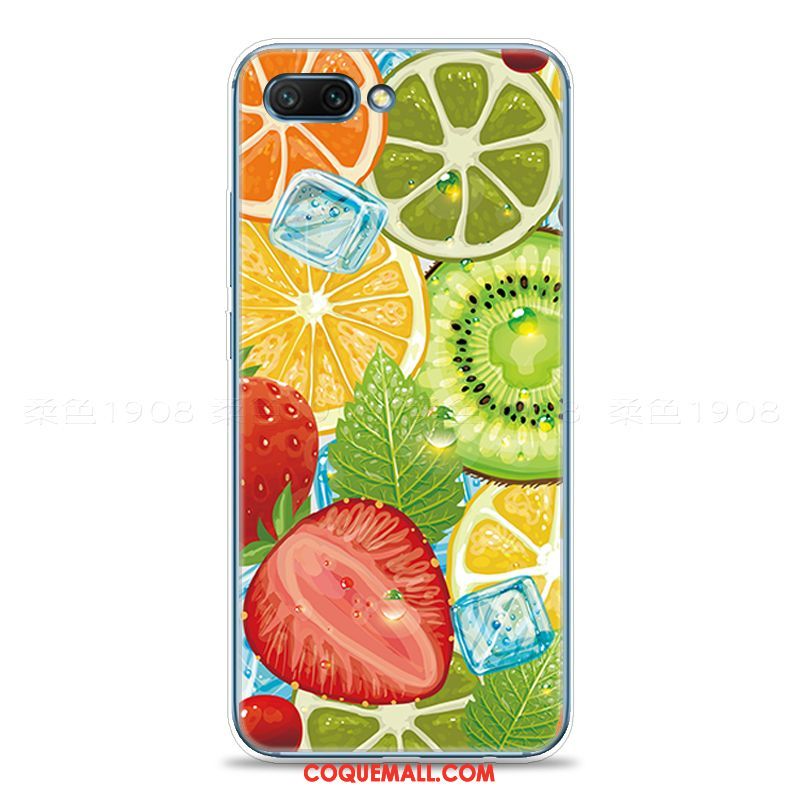 Étui Oppo A5 Silicone Blanc Citron, Coque Oppo A5 Personnalité Fruit