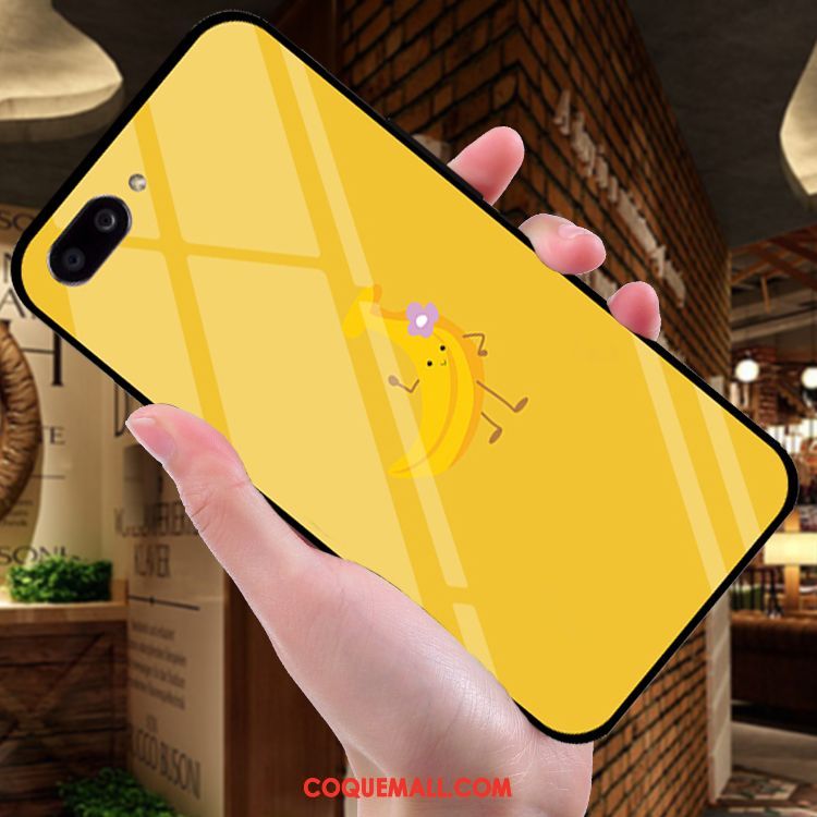 Étui Oppo A5 Silicone Petit Incassable, Coque Oppo A5 Jaune Miroir