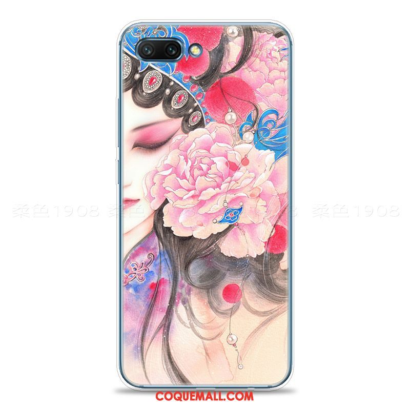 Étui Oppo A5 Silicone Vintage Personnalité, Coque Oppo A5 Style Chinois Hua Dan