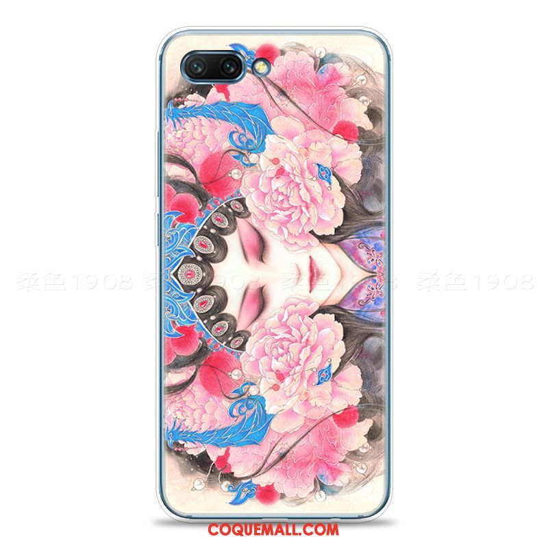 Étui Oppo A5 Silicone Vintage Personnalité, Coque Oppo A5 Style Chinois Hua Dan