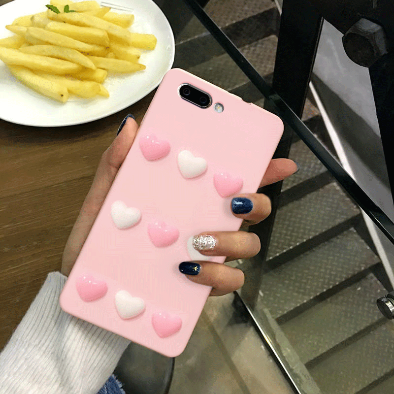 Étui Oppo A5 Tendance Fluide Doux Rose, Coque Oppo A5 Net Rouge Créatif