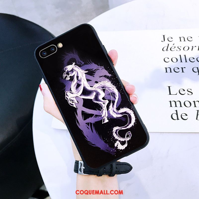 Étui Oppo A5 Téléphone Portable Noir Tout Compris, Coque Oppo A5 Élégant Frais