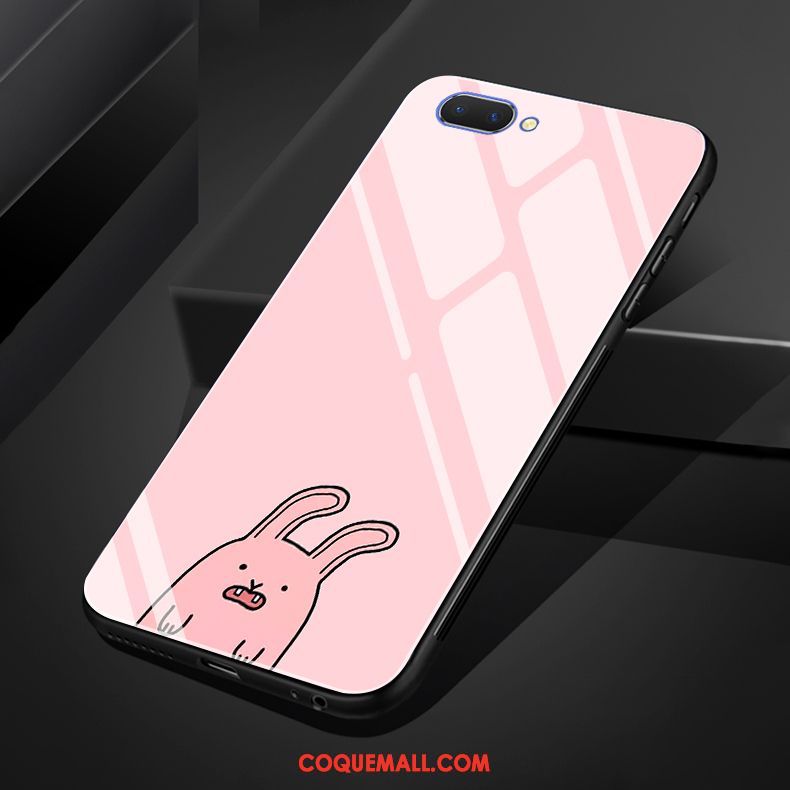 Étui Oppo A5 Verre Dessin Animé Noir, Coque Oppo A5 Tout Compris Petit