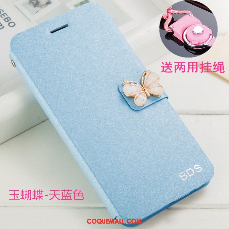 Étui Oppo A5 Étui En Cuir Bleu Protection, Coque Oppo A5 Téléphone Portable Incassable