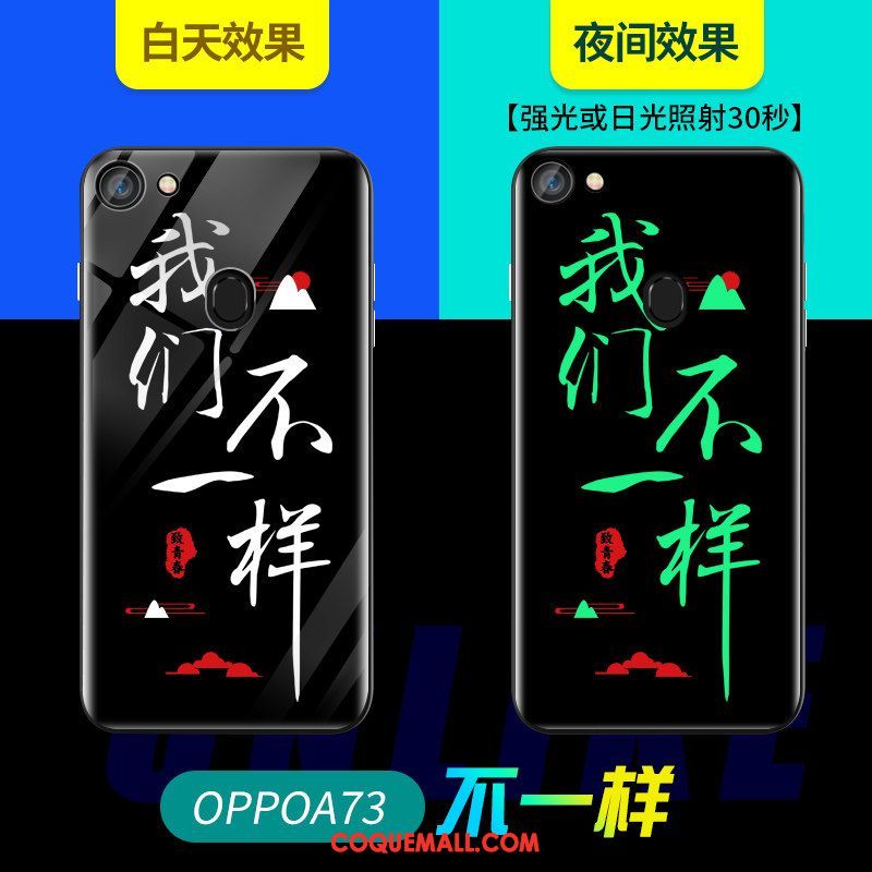 Étui Oppo A73 Bleu Tout Compris Net Rouge, Coque Oppo A73 Étoile Fluide Doux