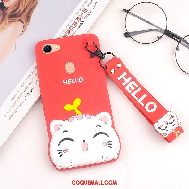 Étui Oppo A73 Dessin Animé Charmant Téléphone Portable, Coque Oppo A73 Rouge Tout Compris