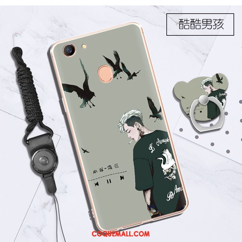 Étui Oppo A73 Incassable Fluide Doux Vert, Coque Oppo A73 Tout Compris Téléphone Portable