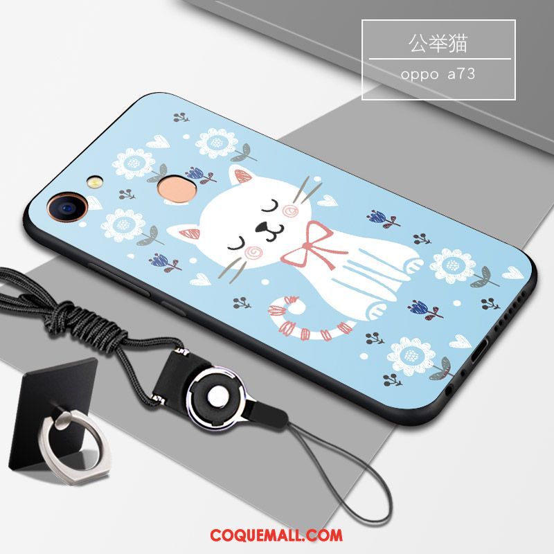 Étui Oppo A73 Incassable Tendance Téléphone Portable, Coque Oppo A73 Fluide Doux Noir