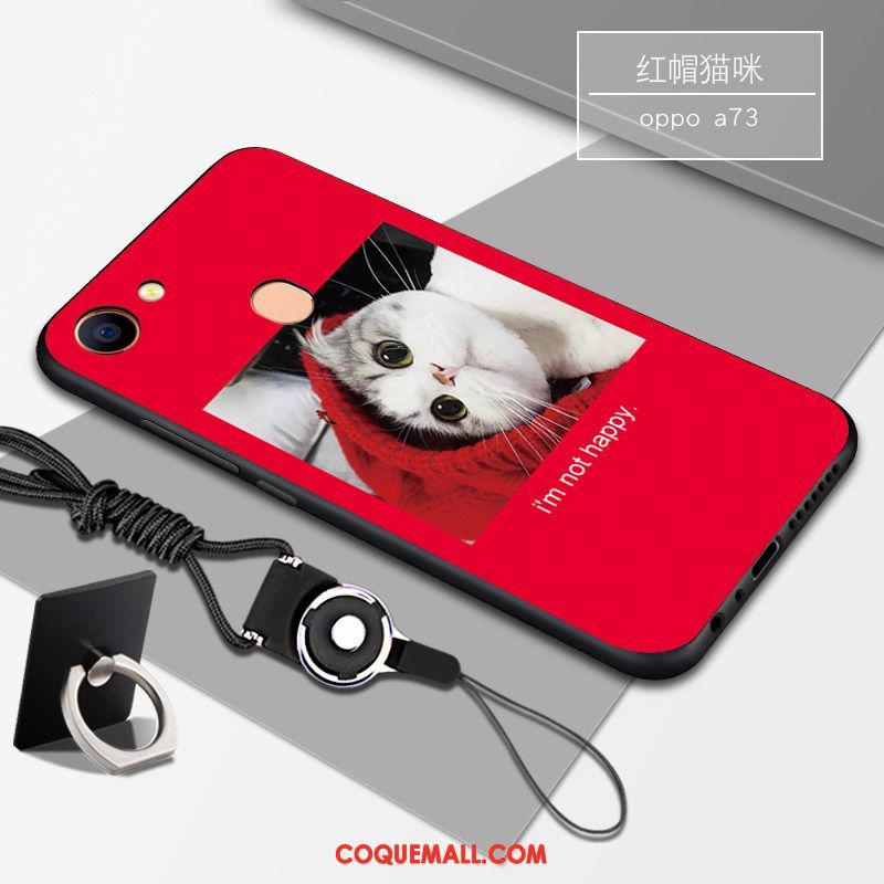 Étui Oppo A73 Incassable Tendance Téléphone Portable, Coque Oppo A73 Fluide Doux Noir