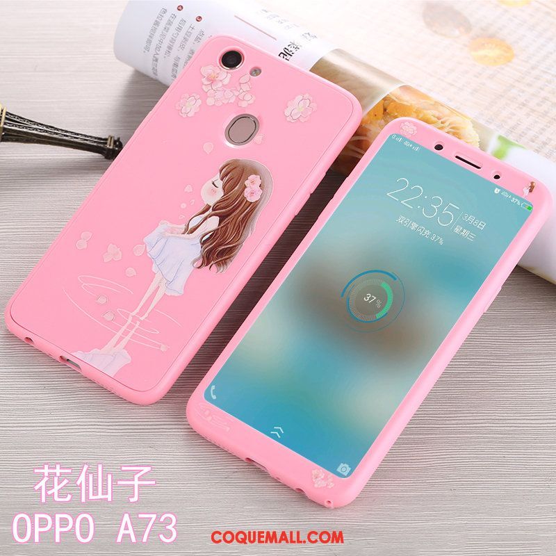 Étui Oppo A73 Incassable Tout Compris Silicone, Coque Oppo A73 Téléphone Portable Noir