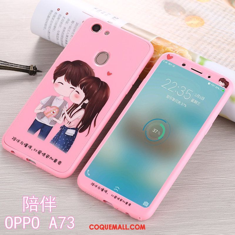 Étui Oppo A73 Incassable Tout Compris Silicone, Coque Oppo A73 Téléphone Portable Noir