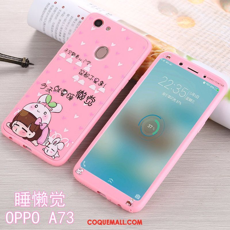 Étui Oppo A73 Incassable Tout Compris Silicone, Coque Oppo A73 Téléphone Portable Noir